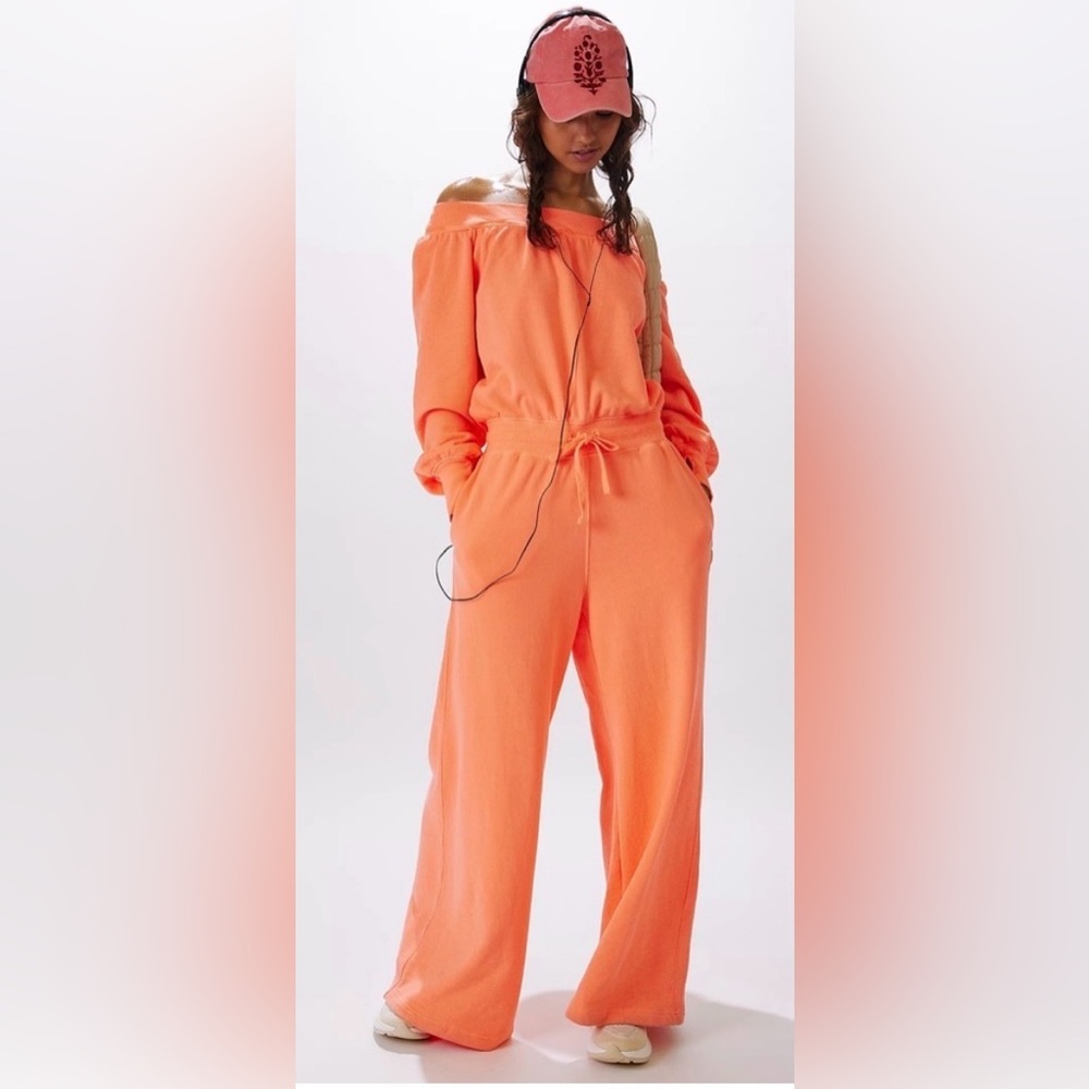 Free People Movement One To Beat Onesie in Neon Coral Size Small NWT